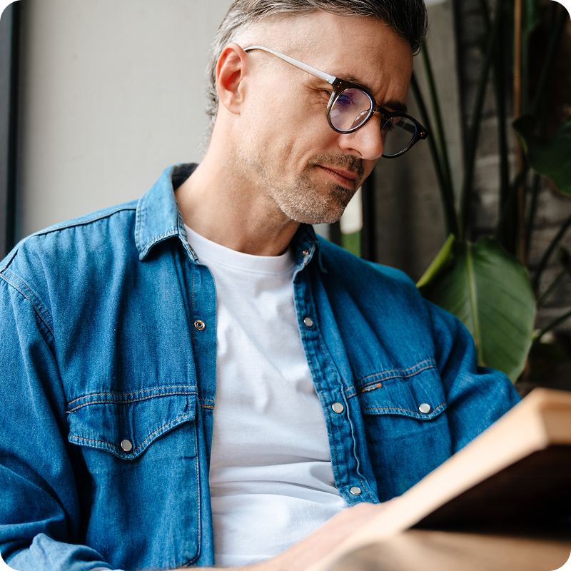 Team member reading during paid learning time