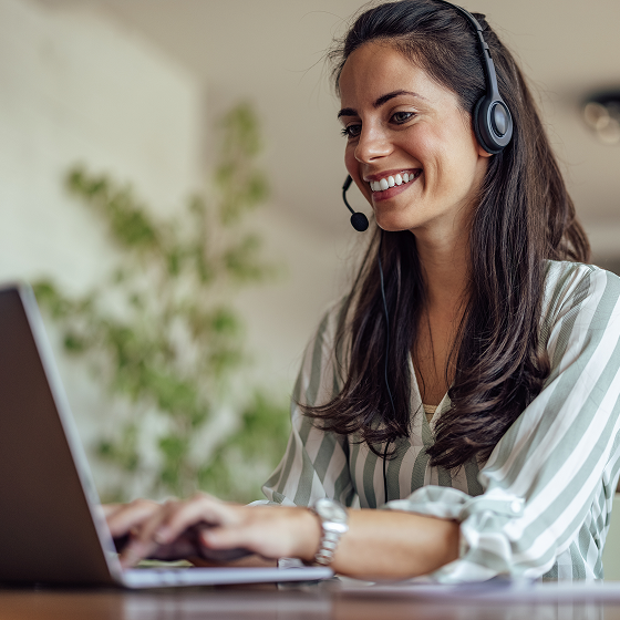 Female receptionist answering phone law firm